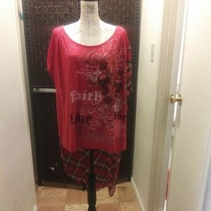 BONGO Red backless top